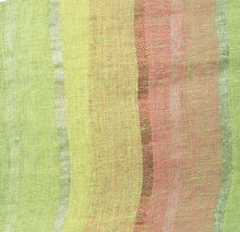 Load image into Gallery viewer, Pure cotton green and orange stripe stole