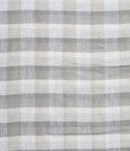 Load image into Gallery viewer, Checked pure grey and white cotton stole