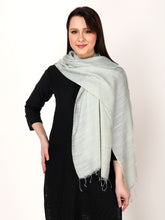 Load image into Gallery viewer, Light Turquoise tussar and viscose stole