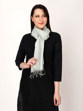Load image into Gallery viewer, Light Turquoise tussar and viscose stole
