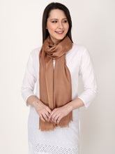 Load image into Gallery viewer, Brown color unisex winter stole