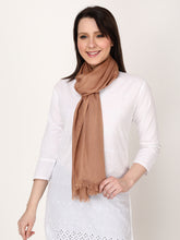 Load image into Gallery viewer, Brown color unisex winter stole