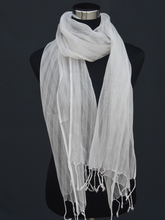 Load image into Gallery viewer, Natural silk and blended stole