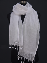 Load image into Gallery viewer, Natural silk and blended stole