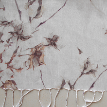 Load image into Gallery viewer, Brown Floral Digital Print Silk and Cotton stole