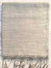 Load image into Gallery viewer, Grey tussar and viscose stole
