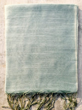 Load image into Gallery viewer, Light Turquoise tussar and viscose stole