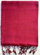 Load image into Gallery viewer, Maroon tussar and viscose stole
