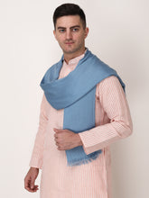 Load image into Gallery viewer, Blue color unisex winter stole
