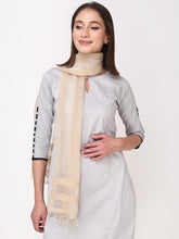 Load image into Gallery viewer, Natural Tussar and Noil silk stole
