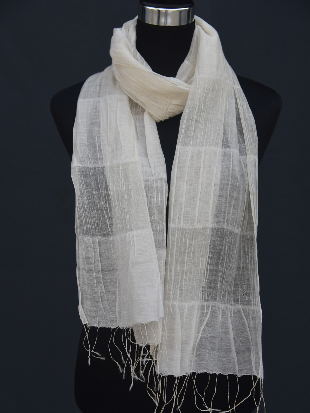 Natural silk and blended stole